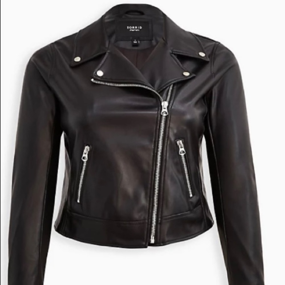 TORRID | Plus Size Leather Jacket | Black | Size 4
